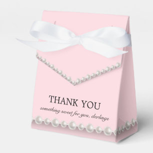 Elegant Pink Glam Tiffany Theme Baby Shower Favor Boxes