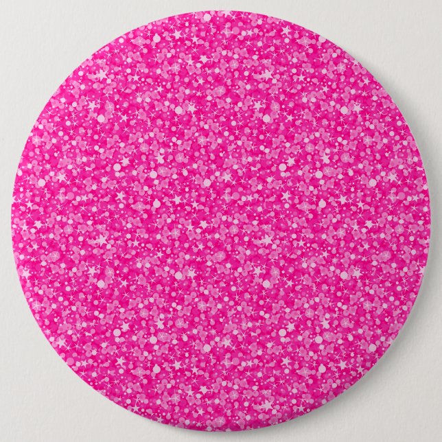 Elegant Pink Glitter Button (Front)