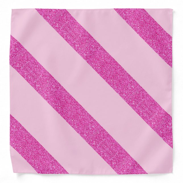 Elegant Pink Glitter Look Template Bandana (Front)