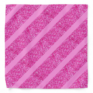 Elegant Pink Glitter Look Template Bandana