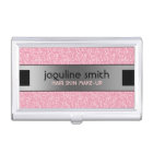Elegant Pink Glitter Silver & Black Accents