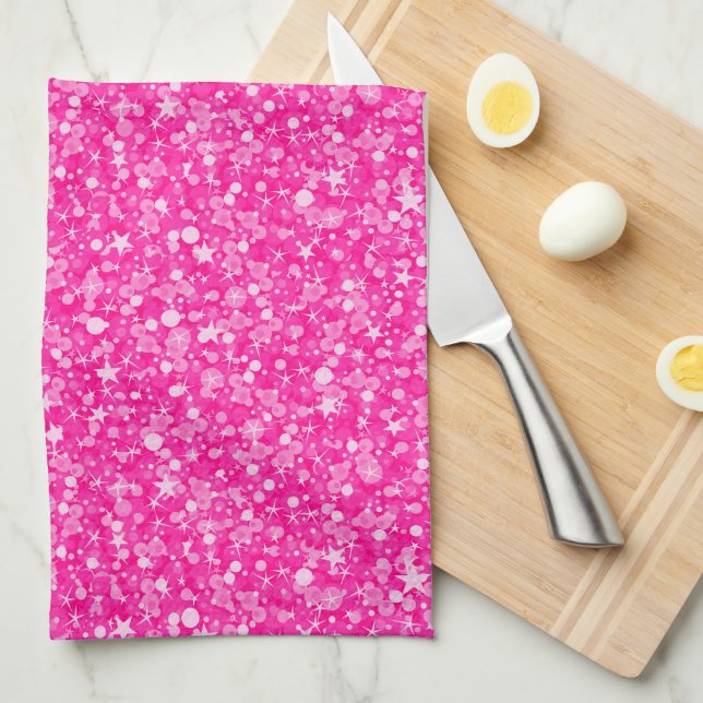 Elegant Pink Glitter Towel (Quarter Fold)