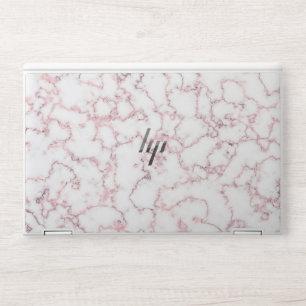 Elegant pink glitter Water Marble HP Laptop Skin
