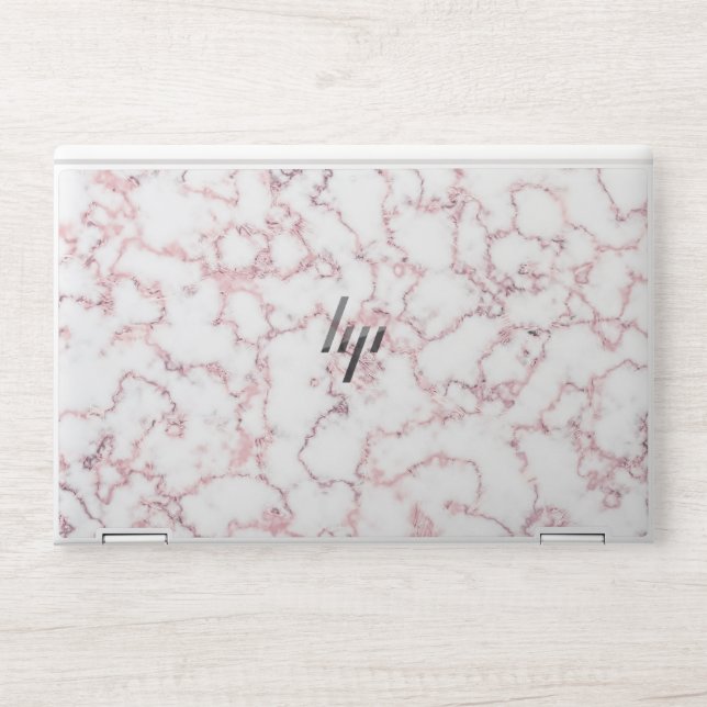 Elegant pink glitter  Water Marble HP Laptop Skin (Front)