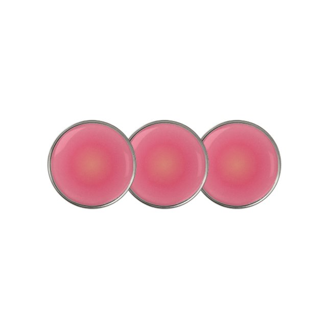 Elegant Pink Glow Golf Ball Marker (3 Up)
