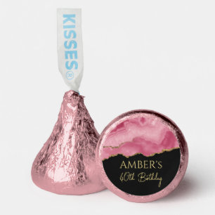 Elegant Pink Gold Abstract Marble Design Hershey®'s Kisses®