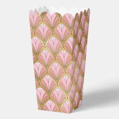 Elegant Pink Gold Art Deco Vintage Pattern Favor Box