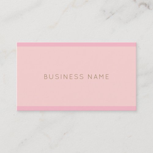 Elegant Pink Gold Modern Hand Script Name Plain Business Card