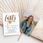 Elegant Pink & Gold Photo 40th Birthday Party Invitation<br><div class="desc">You will love this birthday party invitation. The elegant design features a pink and gold watercolor splash and a sophisticated font. It is feminine and chic. Do you need it for a different age? No problem, it can be personalized by clicking the "PERSONALIZE" button and you can even change colors,...</div>