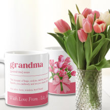 Elegant Pink Grandma Definition With Tulip 