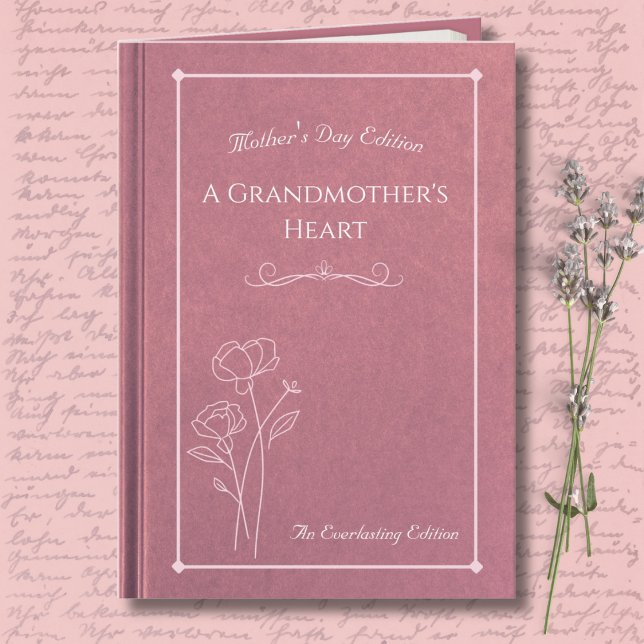 Elegant Pink Grandmother Mother’s Day Storybook Card (Stylish pink floral storybook card for Grandmother with elegant typography)
