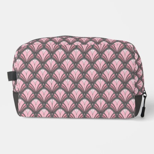 Elegant Pink Gray Art Deco Vintage Pattern Dopp Kit