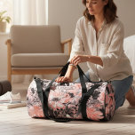 Elegant Pink Gray Floral Pattern Personalized Name Duffle Bag<br><div class="desc">Elegant Pink Gray Floral Pattern  Personalized Name Duffle Bag Gym Bag Sports Bag features a modern trendy floral pattern in pink,  gray and white. Personalized with your custom monogram,  name or text for a fabulous gift for family and friends. Created by Evco Studio www.zazzle.com/store/evcostudio</div>