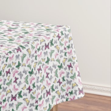 Elegant Pink, Green and Purple Butterfly Pattern 