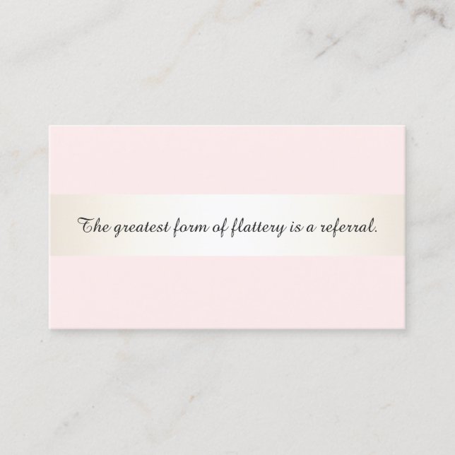 Elegant Pink Hair Salon & Spa Customer Referral (Front)