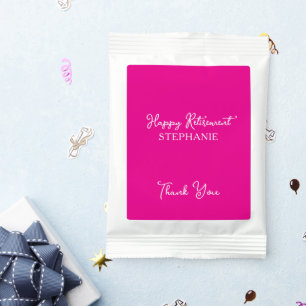 Elegant Pink Happy Retirement Party Margarita Drink Mix