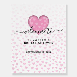 Elegant Pink Heart and Speckles Design Foam Board