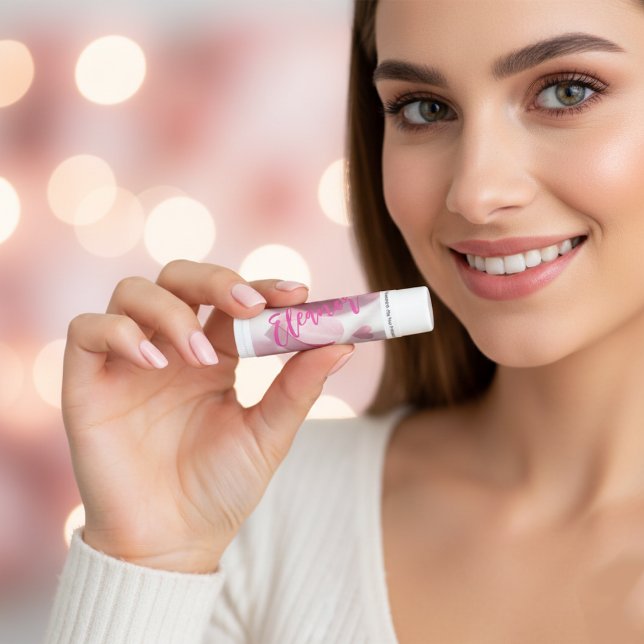 Elegant Pink Hearts Bachelorette Party Favor Lip Balm (Creator Uploaded)