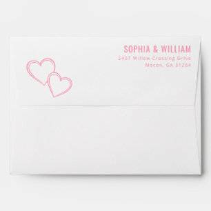 Elegant Pink Hearts Envelope