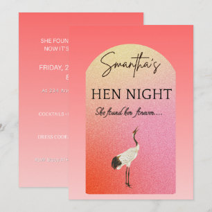 Elegant Pink Hen Party Invitation Custom Bridal