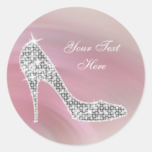 Elegant Pink High Heel Shoe Stickers