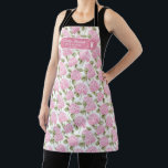 Elegant Pink Hydragea Flowers Pattern Monogram Apron<br><div class="desc">Cook in style with the Elegant Pink Hydrangea Flowers Pattern Monogram Queen of the Kitchen Apron. Designed for those who love to add a touch of beauty to their culinary routine, this apron features delicate pink hydrangeas and a personalized monogram, making it both stylish and unique. The adjustable fit ensures...</div>