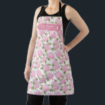Elegant Pink Hydragea Flowers Pattern Monogram Apron<br><div class="desc">Cook in style with the Elegant Pink Hydrangea Flowers Pattern Monogram Queen of the Kitchen Apron. Designed for those who love to add a touch of beauty to their culinary routine, this apron features delicate pink hydrangeas and a personalized monogram, making it both stylish and unique. The adjustable fit ensures...</div>