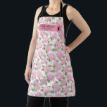 Elegant Pink Hydragea Flowers Pattern Monogram Apron<br><div class="desc">Cook in style with the Elegant Pink Hydrangea Flowers Pattern Monogram Queen of the Kitchen Apron. Designed for those who love to add a touch of beauty to their culinary routine, this apron features delicate pink hydrangeas and a personalized monogram, making it both stylish and unique. The adjustable fit ensures...</div>