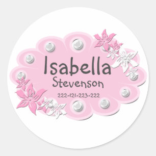 elegant pink label