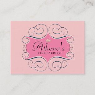 Elegant Pink Label Business Card