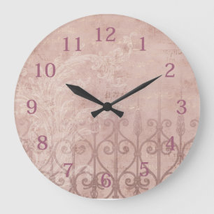 Elegant Pink Large Clock