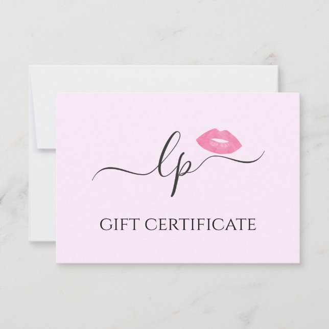 Elegant pink lips handwritten script calligraphy (Front)