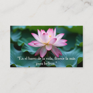 Elegant Pink Loto Flor Business Card