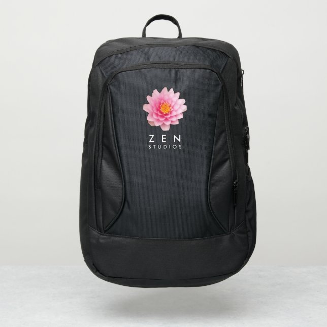 Elegant Pink Lotus Flower Port Authority® Backpack (Front)