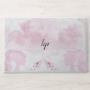 Elegant pink love glitter Marble HP Laptop Skin