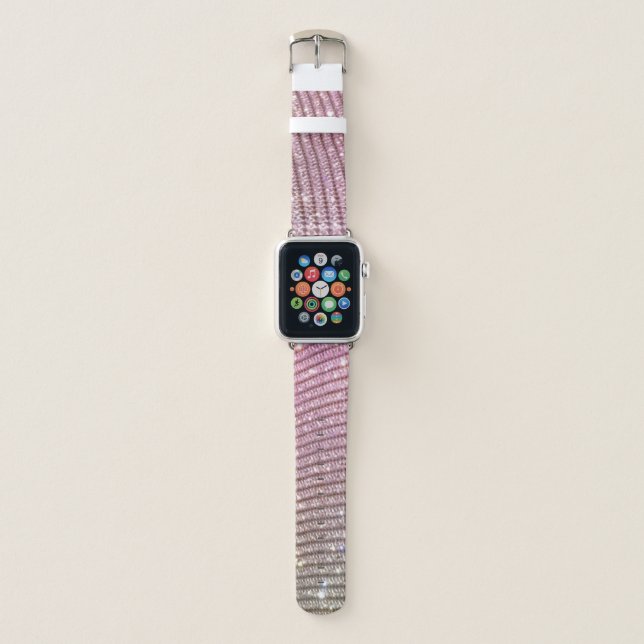 Elegant pink Luxury Apple Watch Band (Front)
