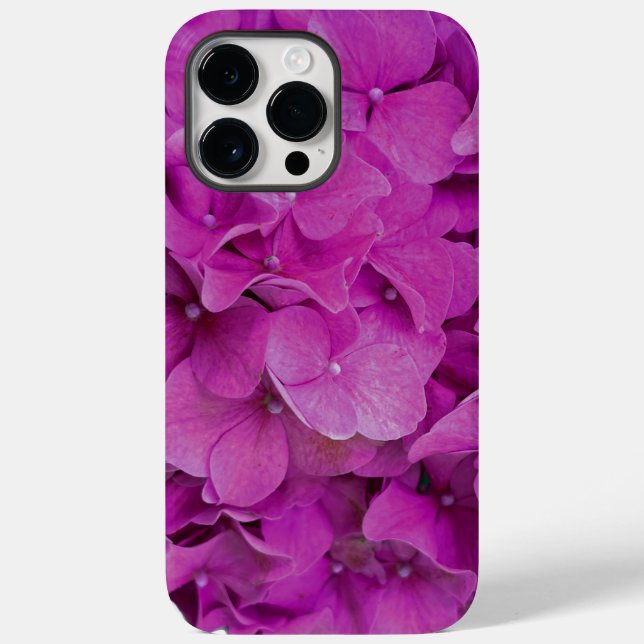 Elegant pink magenta floral hydrangeas roses  Case-Mate iPhone case (Back)