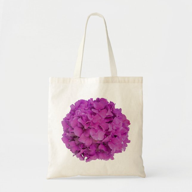 Elegant pink magenta floral hydrangeas roses  tote bag (Front)