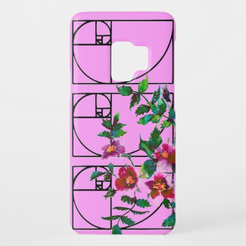 Elegant pink magenta watercolor floral roses  Case_Mate samsung galaxy s9 case