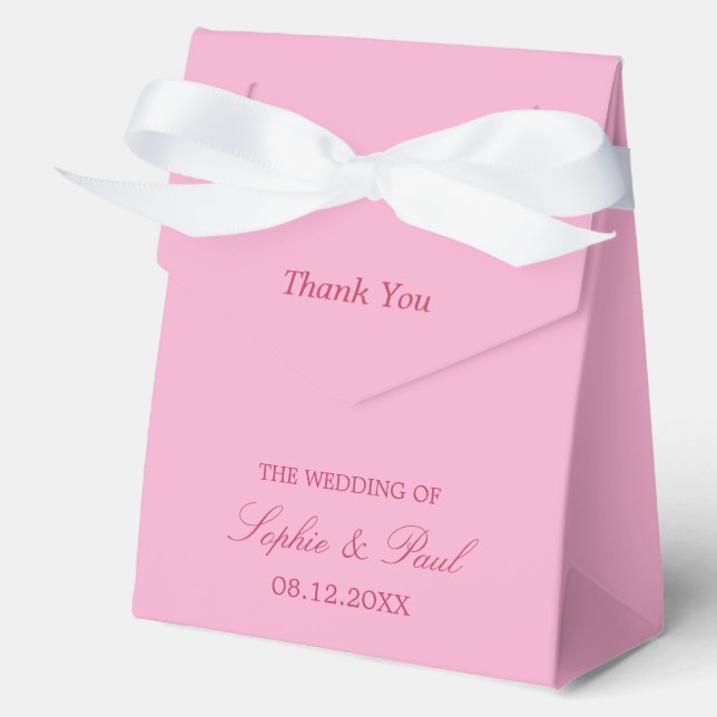 Elegant Pink Magenta Wedding Favor Box (Front)