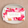 Elegant Pink Magnolia Watercolor Floral  Business Card