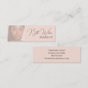 Elegant Pink Makeup 1 photo Business Mini Business Card