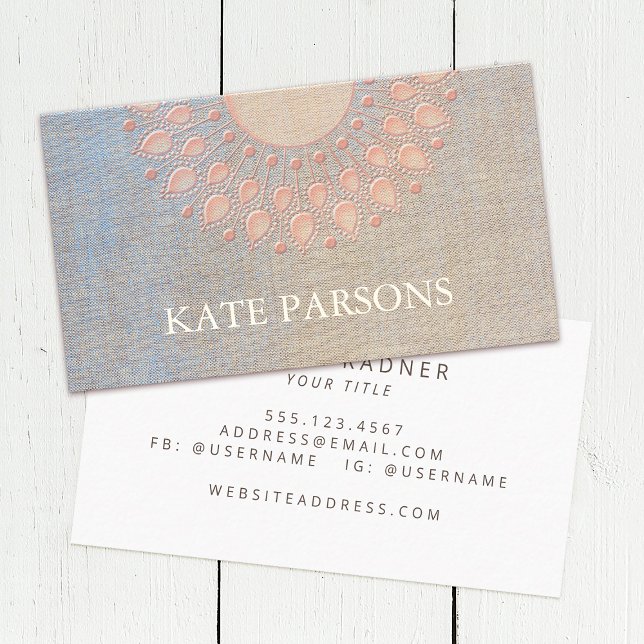 Elegant Pink Mandala  Business Card (Creator Uploaded)