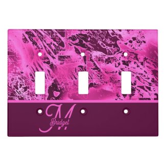 Elegant Pink Marble bold Monogram Typography