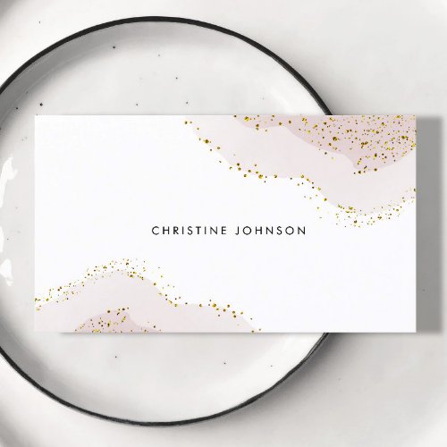 elegant pink marble business card