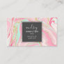 Elegant pink marble chic gold modern makeup artist business card