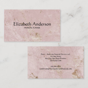 Elegant Pink Marble Consultant Business Card