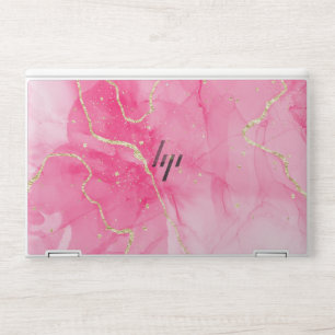 Elegant pink marble HP laptop skin
