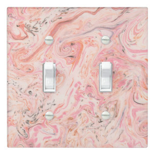 Elegant Pink Marble Light Switch Cover