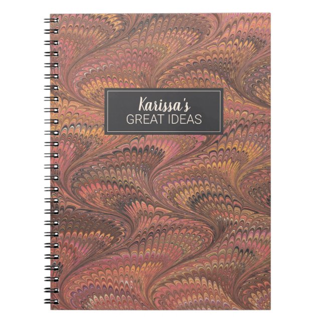 Elegant Pink Marble Notebook (Front)
